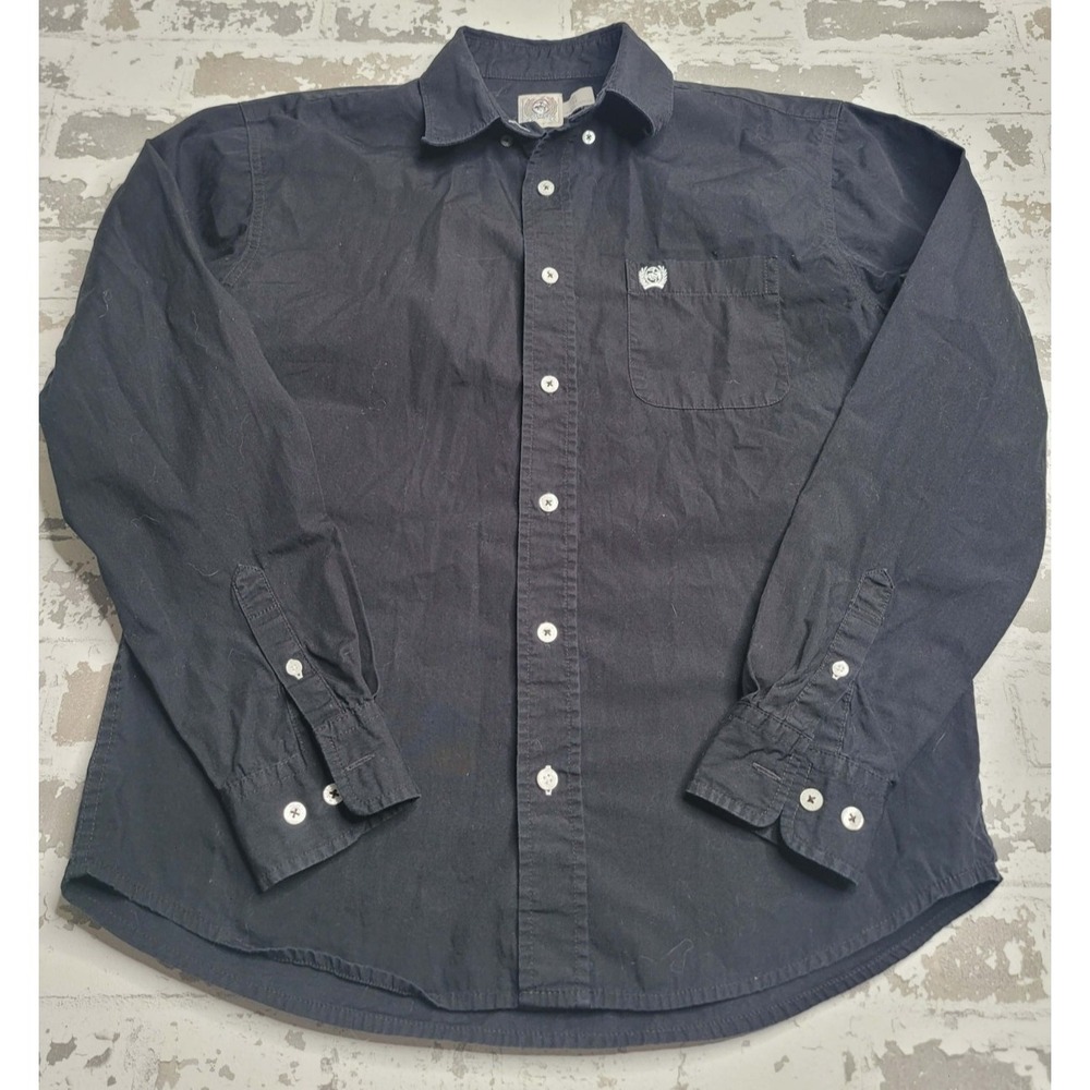 Cinch Black Long Sleeve‎ Button Up Shirt Youth XL - 14